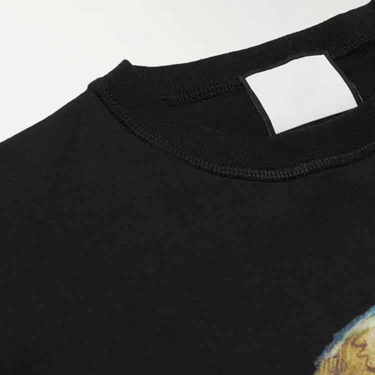 New Design Luxury High Quality Cotton Loose Men's T-shirt Custom Pattern Printing Black Short Sleeve T-shirt