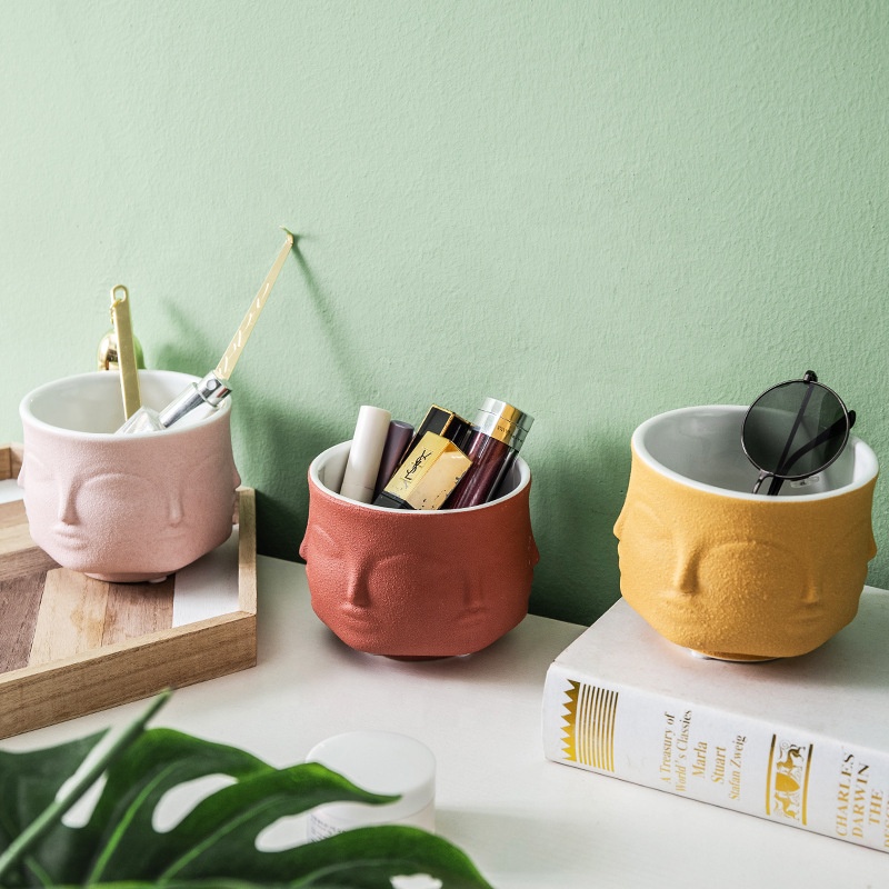 Скандинавские креативные Morandi керамические Muse ваза для лица орнамент для украшения дома