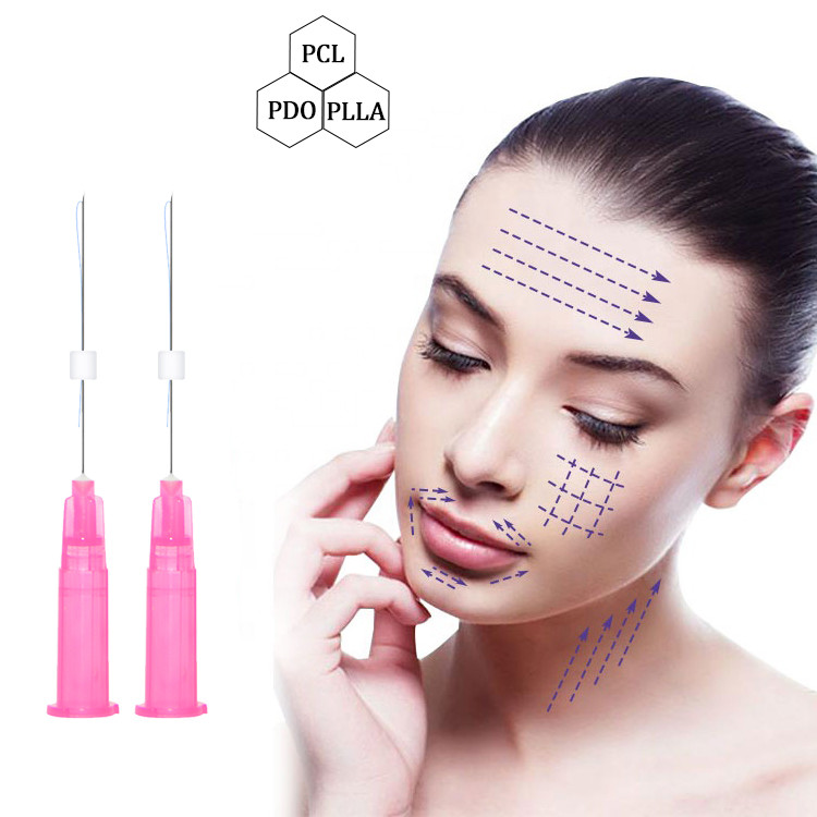 facial tensor threads pdo thread lifting mono 29g 60mm absorbable monofilament pdo with needle