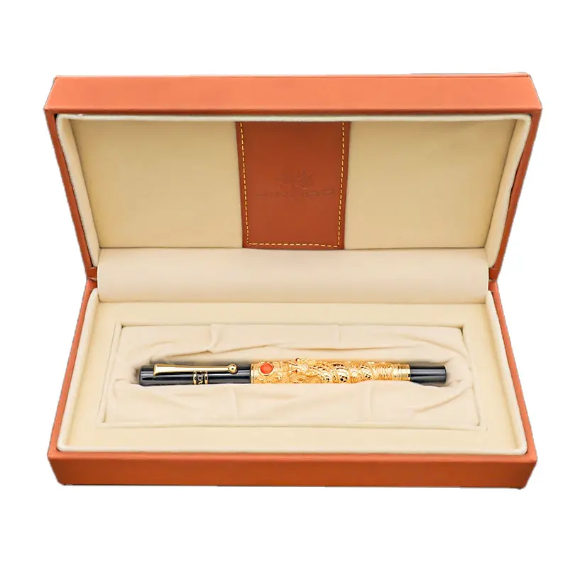 Splendid VIP clients gift  jinhao flying dragon fountain pen fine nib black silver golden colors with gift box