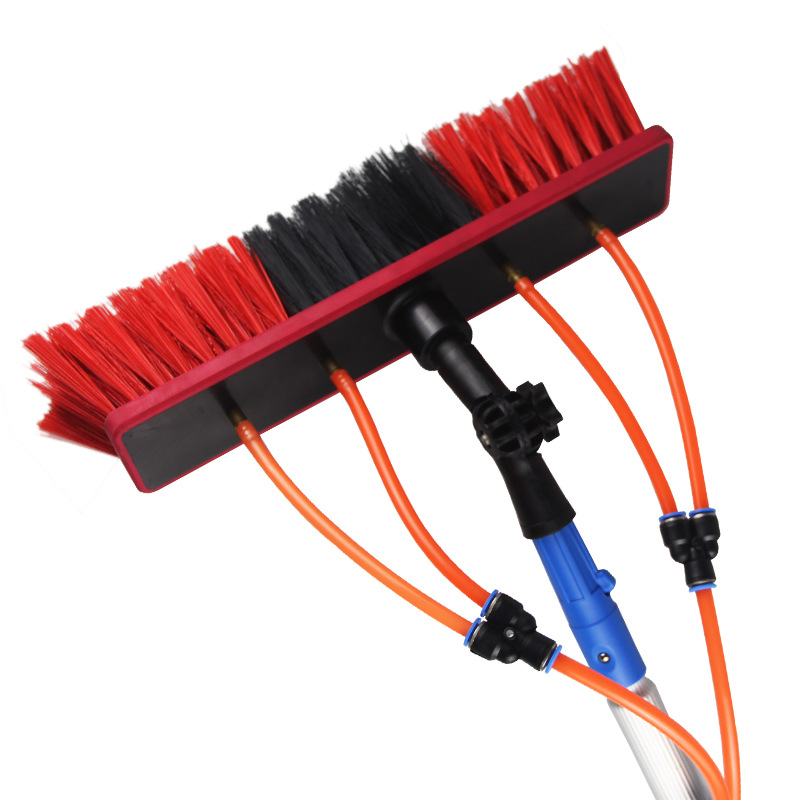 Telescopic Aluminum Water Fed Pole Set Metal Window Cleaning Equipment and Solar Panels Cleaning Kit Telescopic Cleaning Brush