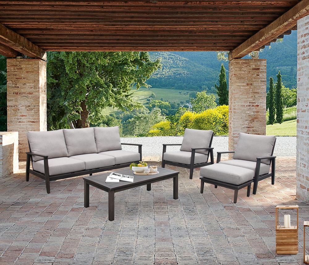modern spanish white metal sofa set designs commercial cast waterproof aluminum outdoor patio furniture garten sofa set
