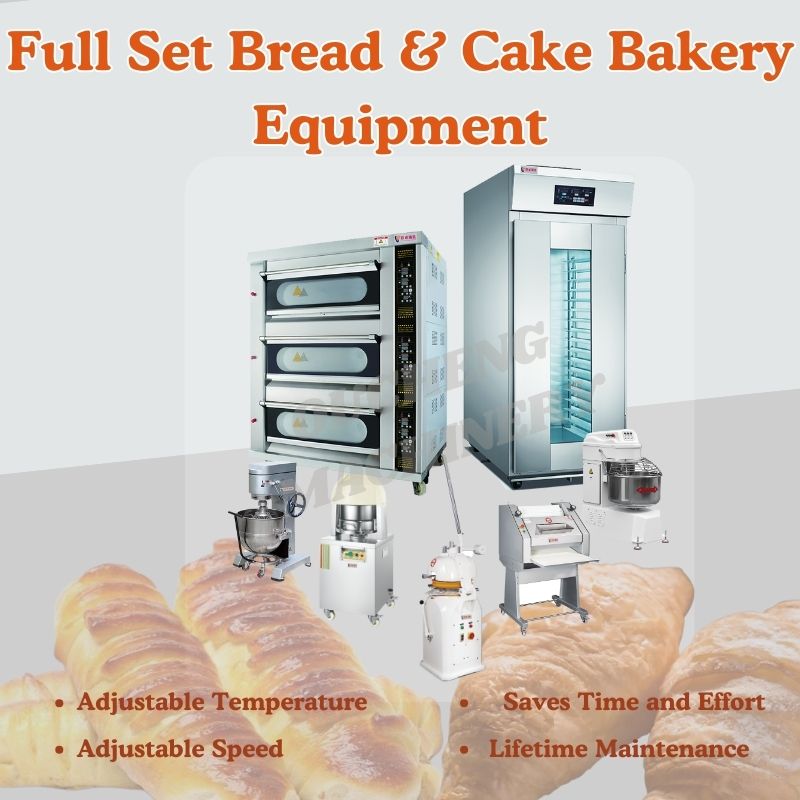 Professional Automatic Full Set Bread And Cake Bakery Equipment Multi Purpose Machines For Various Bakery Production