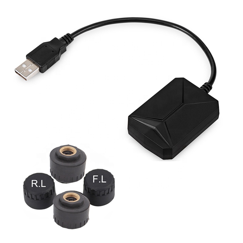 TPMS USB Android Автомобильная система контроля давления в шинах дисплей 4 внешних датчика Android навигация сигнал давления в шинах 0-116PSI