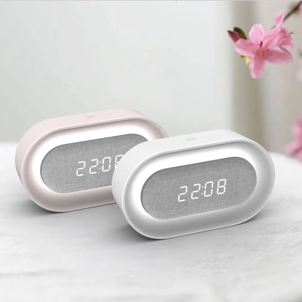 LED Snooze Alarm Clock Lamp night light Home decorate office desk clocks Digital clock with dimmable LED table lighting