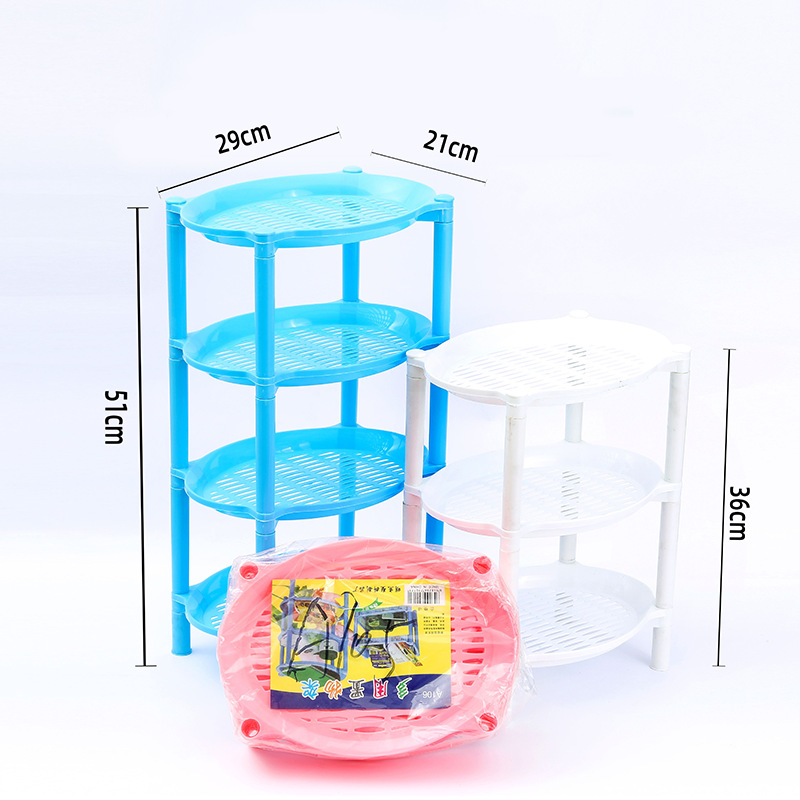 Drainable assemblable пластик 3 слоя корзина для хранения стойку для кухни и ванной комнаты для хранения