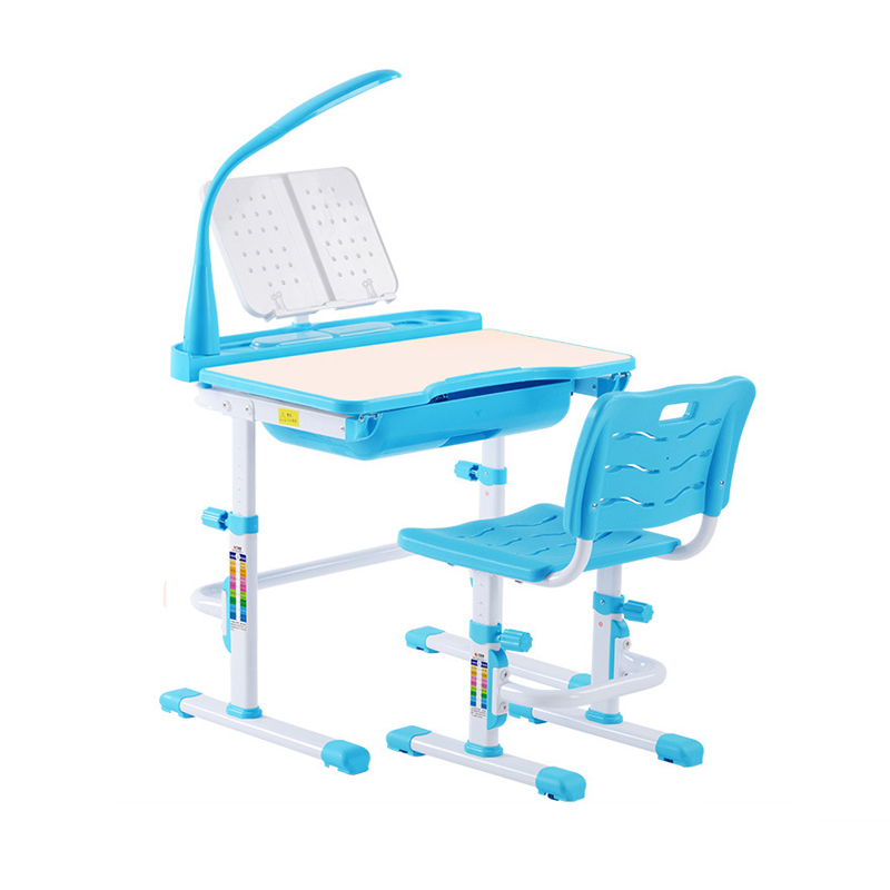 Cheap steel pvc home bedroom furniture children writing learning foldable study table and chair for kids