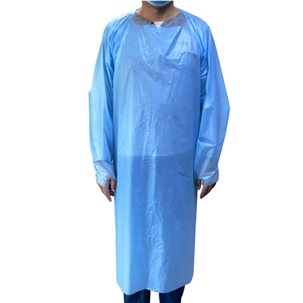 Disposable PE Aprons With Long Sleeve Plastic Waterproof CPE Gown
