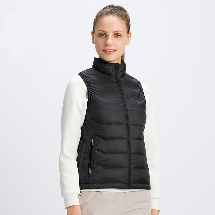 The latest design filled with white duck down winter fashion ladies vest vest