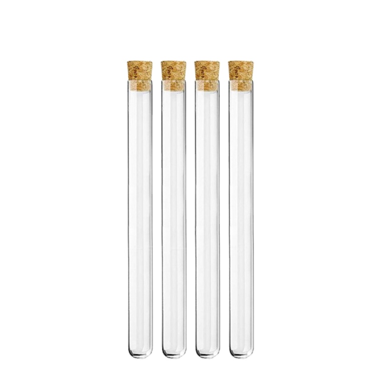 Clear Glass Test Tube Different size Borosilica glass test tube with bamboo lid