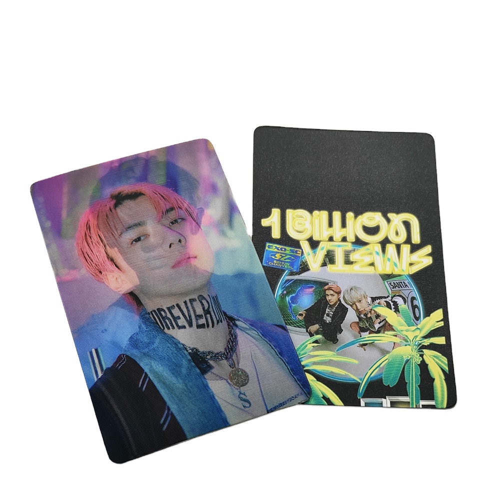 RZX Card Factory Hot Sale Customized 85.5x54*0.55mm 3D Lenticular Printing Postcard/ Business Card/ Photocard