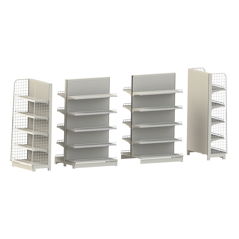Leke Custom Supermarket Display Shelf Retail Product Hardware Accessories Tools Metal Pegboard Display Rack Stand