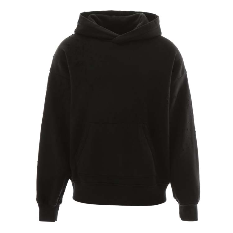 Plain Black Heavy Cotton Oversize Fit Men Casual Hoodie