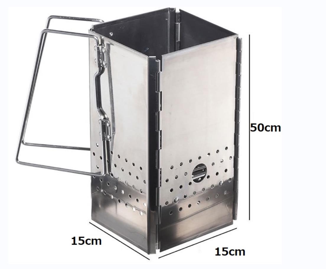 OEM firewood stove Mini Barbecue BBQ outdoor folding barbecue rack wood carbon stove point stainless steel ignition stove