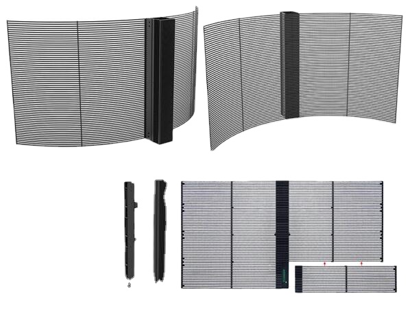 UHD P2.6-5.6 Multifunctional and triple installation methods, fly hanging, rental mobile and flexible transparent display