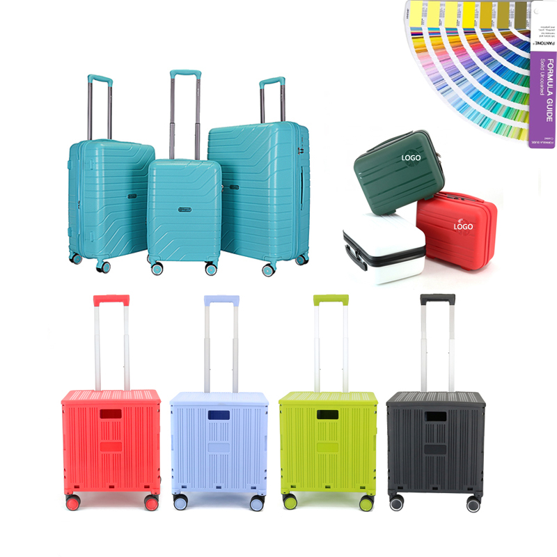 2021 Fashion PP PC ABS Plastic Suitcase Luggage Travel Bag and Shopping Trolleys & Carts