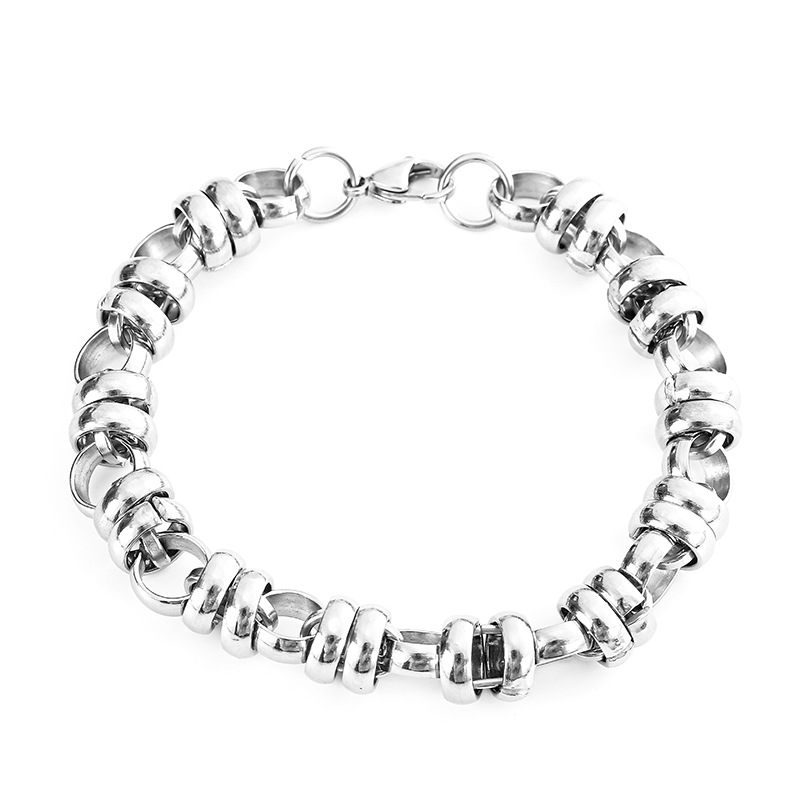 Titanium Steel Bracelet INS stainless steel bracelet hip-hop irregular simple bracelet