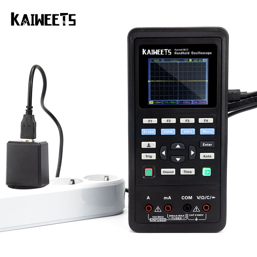 Лидер продаж Amazon, Многофункциональный тестер Kaiweets 2D72 с ручкой, цифровой осциллограф, мультиметр, генератор сигналов