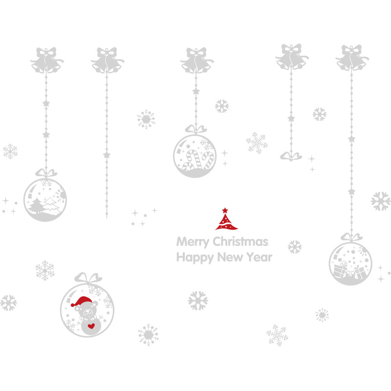 Wholesale self adhesive custom christmas window decal sticker