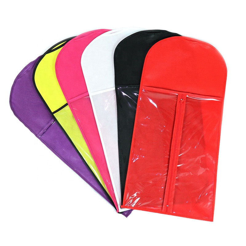 custom wig bags for packaging print logo blanket pvc dust coat clothes cover bag with zipper