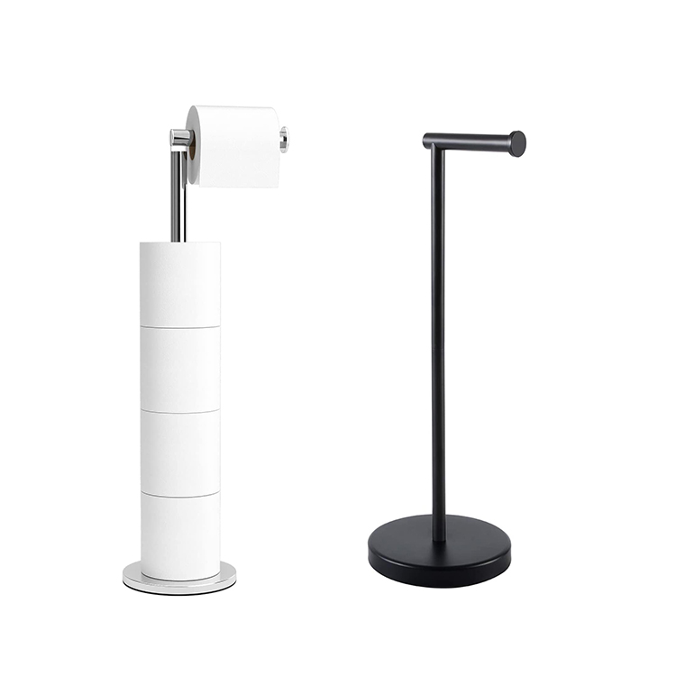 Free Standing Bathroom Toilet tissue Paper roll Holder Stand Stainless Steel toilet paper holder standing