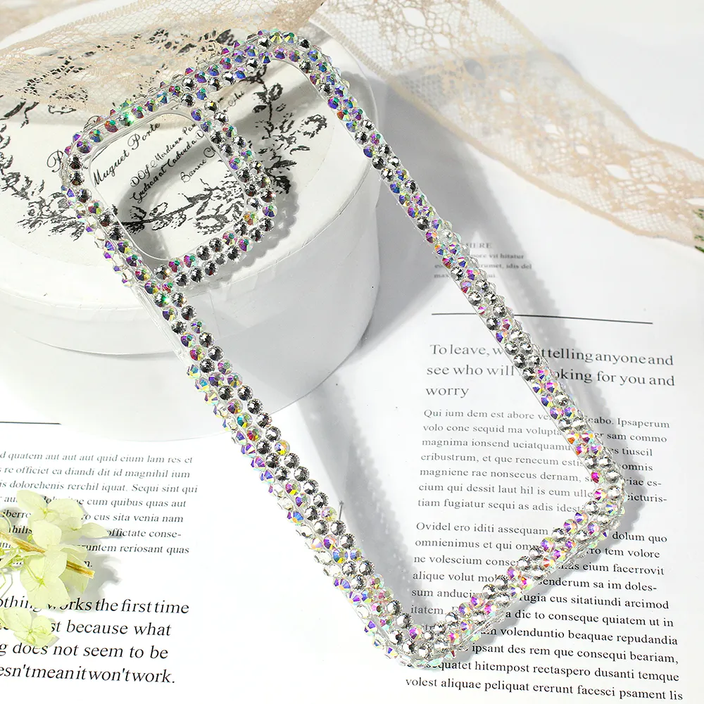 Luxury Fashion Bling Rhinestone Gem Diamond Soft Phone Case For Glitter Camera Protection Cover Coque