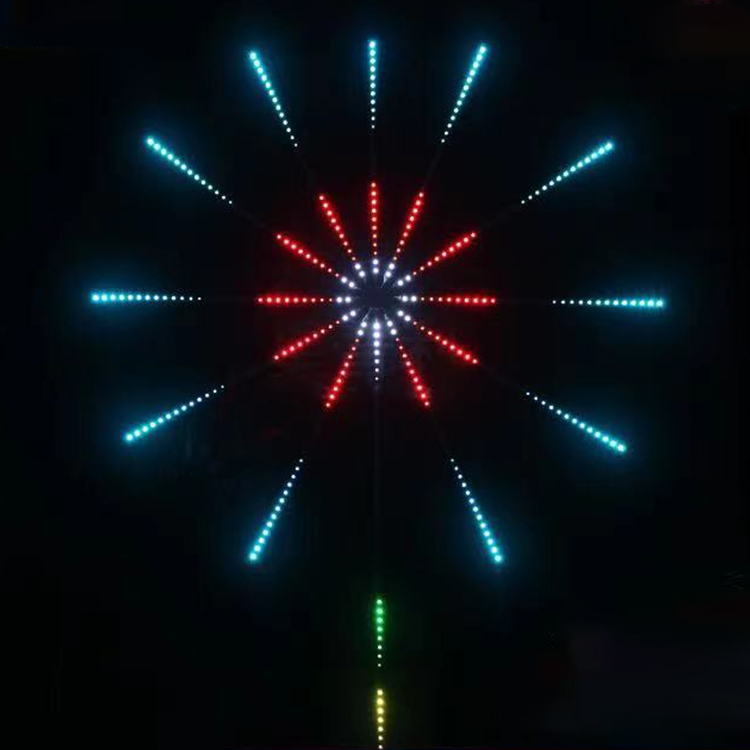fireworks multicolor ,flexible digital smart led strip light with remote dream color