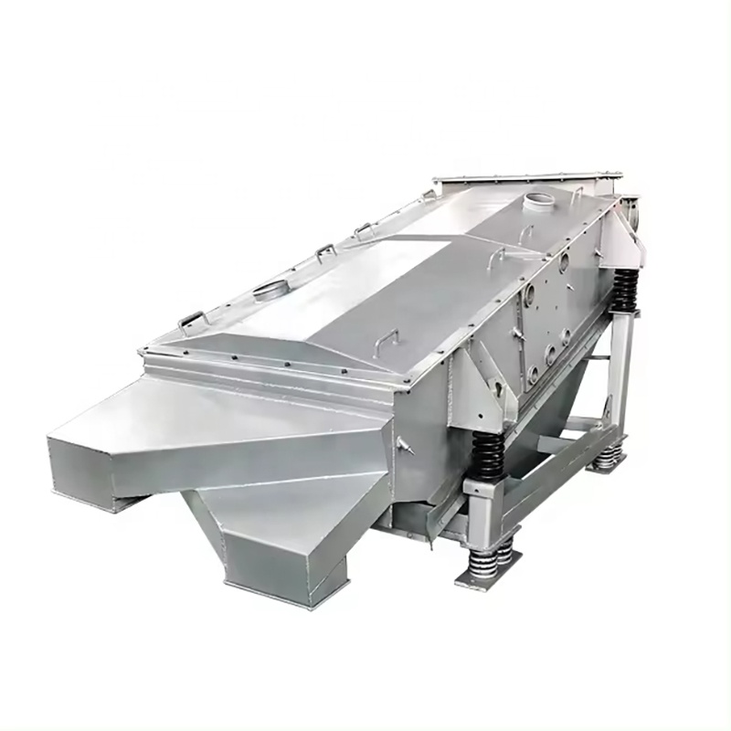 Food Grade Machine Sand Gravel Granules Ore Feed Beans Wheat Corn Grain Linear Vibrating Screen Linear Sieve Machine
