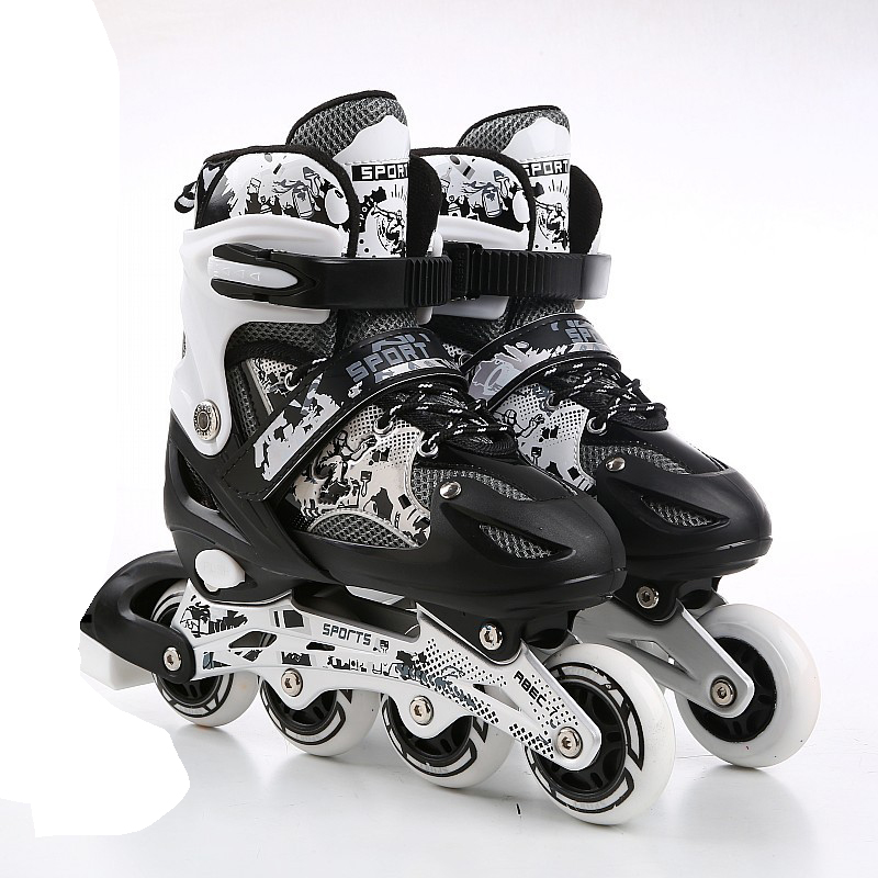 Adjustable Professional Patines Kids Flashing Inline Four Wheel Roller Skate