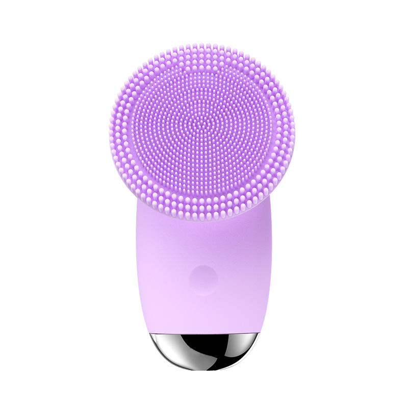 Mini Vibrating Massage Pore Blackhead Removing Exfoliating silicone face cleansing brush sonic facial cleansing brush