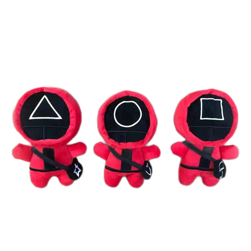2021 Hot Selling Squid Game Plush Toy Cosplay Mini Red Guard Plush Doll Squid Game Figure Toy