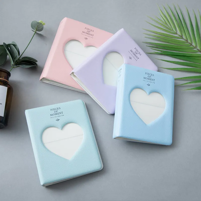 Wholesale Professional Center Fold Small Card Mini Storage Book Heart Shape Custom Photo Album