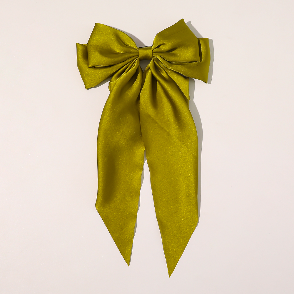 korean hair clips Custom Large Hair Pins Baby Girls Wedding Long Ribbon Korean Accessories Hair Bow Clips
