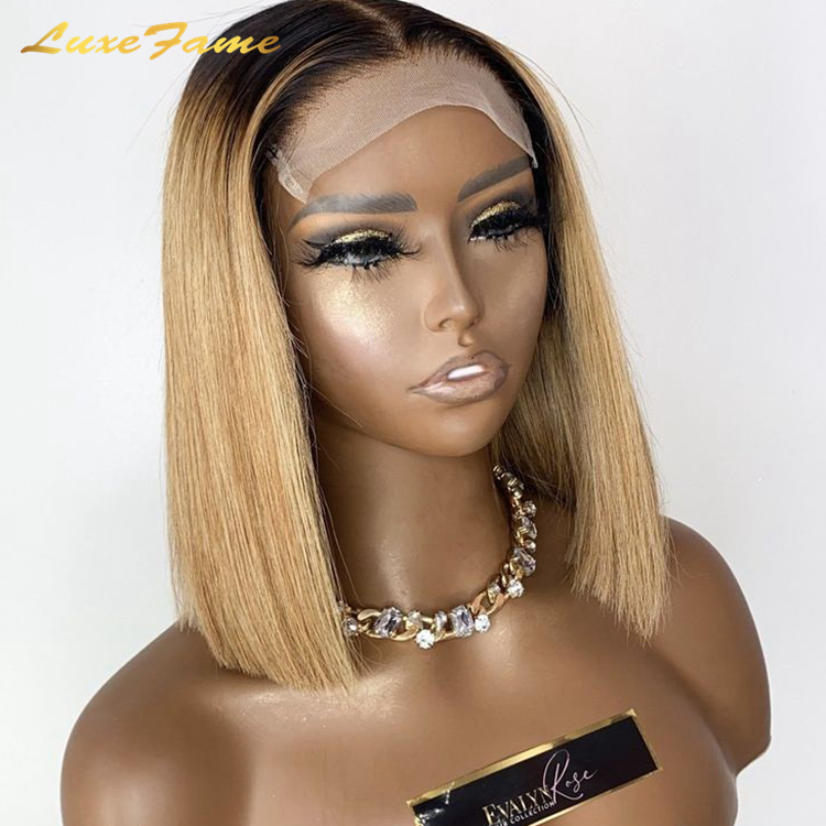 Guangzhou Hair Factory 1B 27 Bob 13x6 Hd кружевной передний парик, Hd 13x6 Hd кружевной передний парик, 1b 27 бесплатный образец кружевной парик
