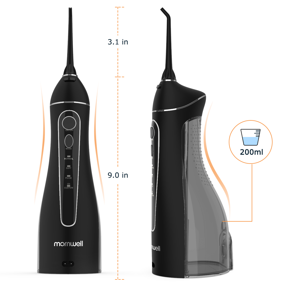 Mornwell Magnetic USB Suction Rechargeable Portable Waterpik F18 Hot Sale 200ml Water Tank Oral Care Dental Flosser Home&Travel