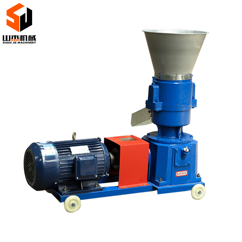 Flat die pellet machine for wood floating fish feed pellet machine animal food machine