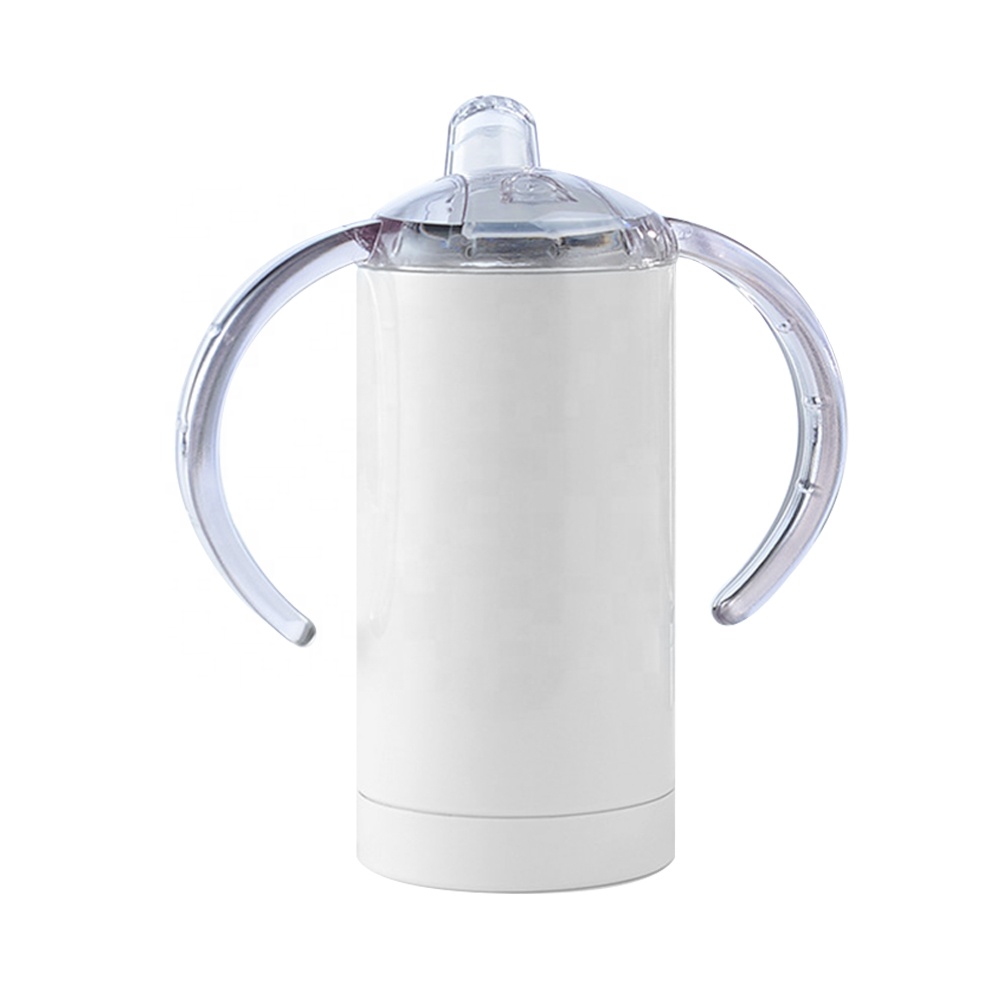 12oz BPA бесплатно крышками сублимации прямая Двухстенная Изолированная Детские кружка-непроливайка детская молочная бутылка для воды