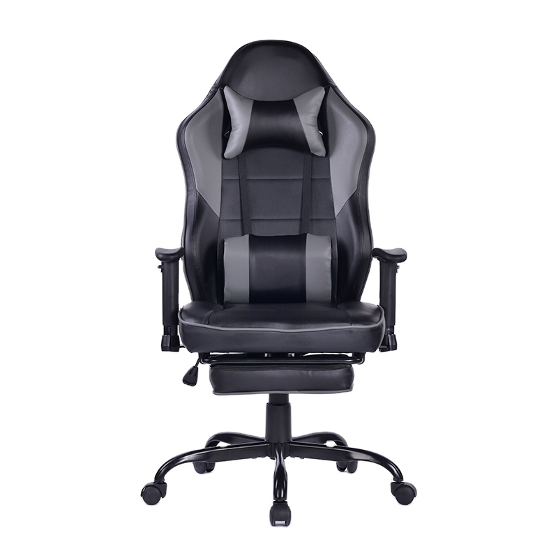 8332 European Exquisite Style Grey Color Gaming Chair Footrest
