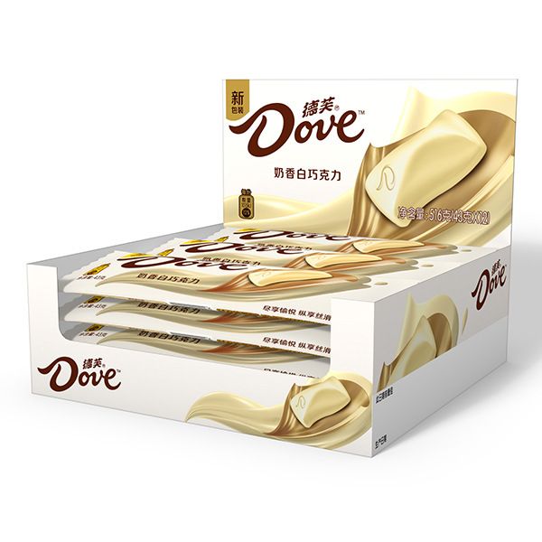 Белый шоколад со вкусом молока Dovi 43 г белый шоколад 1*12 шт.