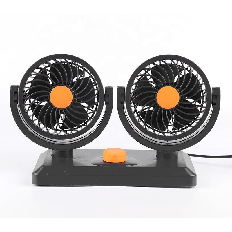 12V/24V Портативный 2 скорости 360 градусов вращающийся Авто Интерьер черный Двойные головки Электрический мини-автомобиль багги внедорожник Вентилятор охлаждения