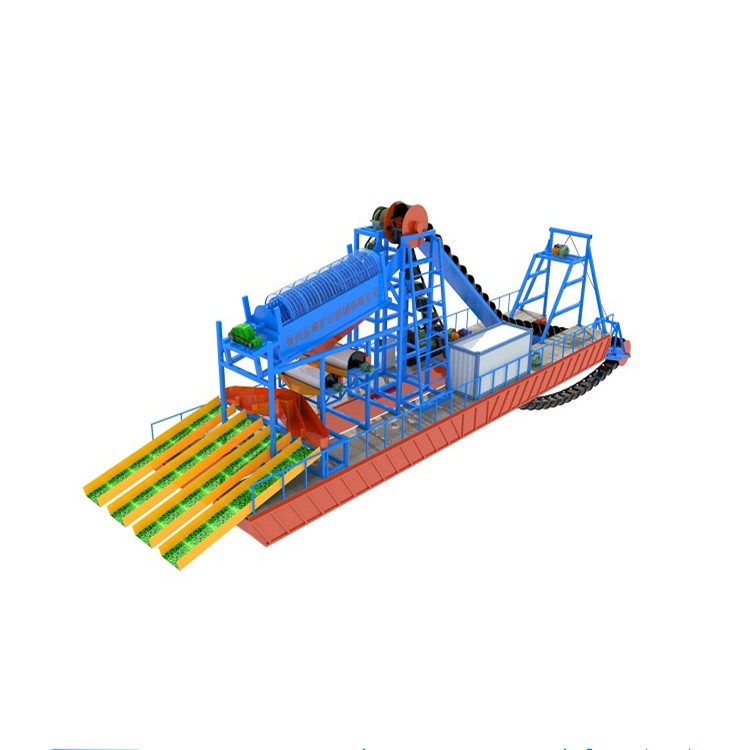 bucket chain type gold mining dredger