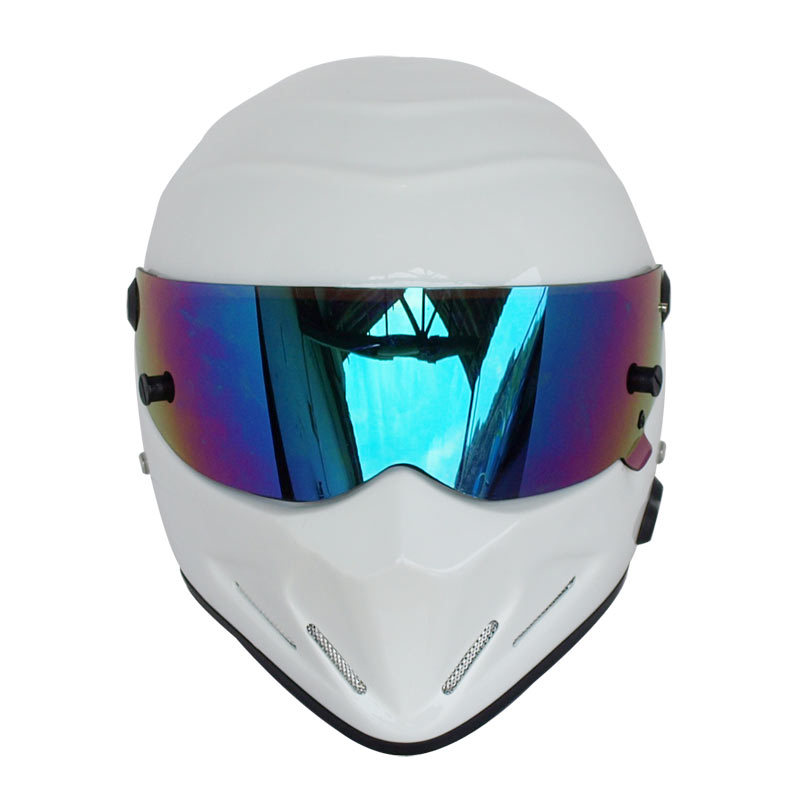 Stylish Retro Motorcycle Safety Helmets Men Motorbike Motocross Racing Full Face Protective Helmet Karting Helmets
