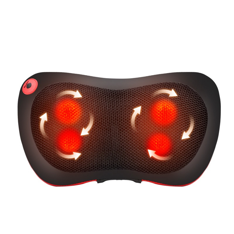 Large Area Full Body Massage Pillow of Deep Kneading Shiatsu Neck and Shoulder Back Pain Relief Massager Cushion 4 to 8 Rollers