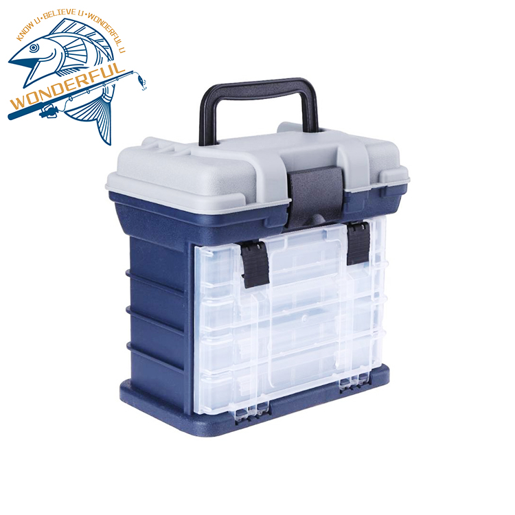 Factory Price Plastic 4 Layer Multi Function Portable Storage Accessories Lures Tackle Fishing Boxes