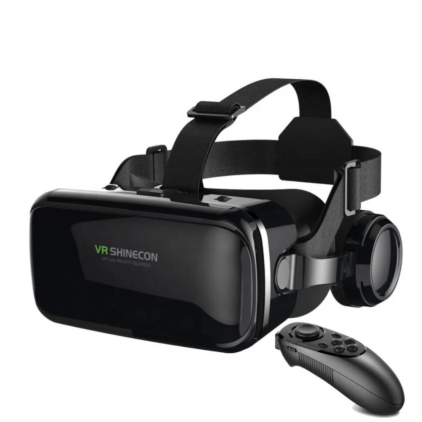 [С контроллером] 3D VR Bluetooth Brille очки для мобильного телефона VR Box 3D очки с наушниками