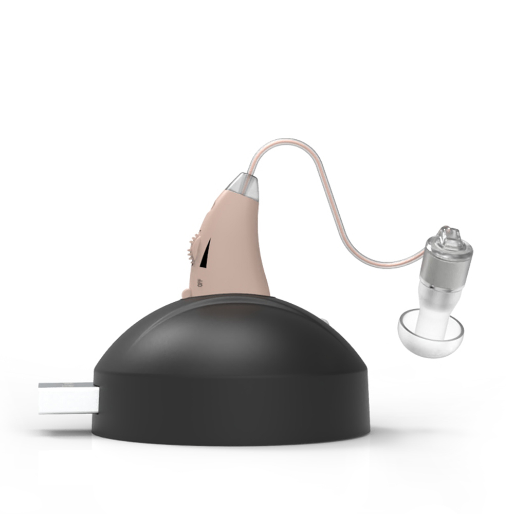 Enno-T100 Rechargeable Hearing Aid Sound Amplifiers USB Interface Small And Light With Charging base