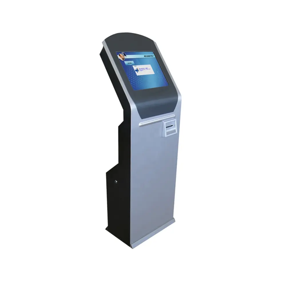 17/19 inch screen cheap queue management kiosk with ticket printer