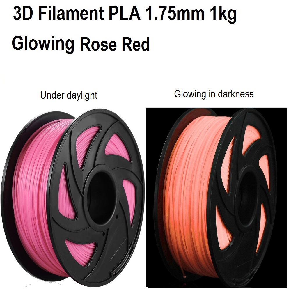 CooBeen 5 Colors Luminous Glowing 3D Filament PLA 1.75mm/1kg Roll Spool Reel Neat Winding for 3D Printer Filament ROHS Factory
