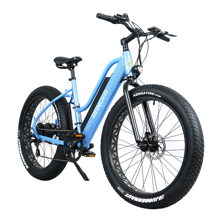Electric bicycle 26 inch fat tire snow mountain bike with removable lithium battery 48V 12AH beach electric bicycle