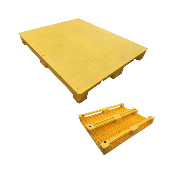 New Big warehouse plastic pallet cheap euro Single 4-WAY Plastic Pallet with Metal Reinforced for Racking